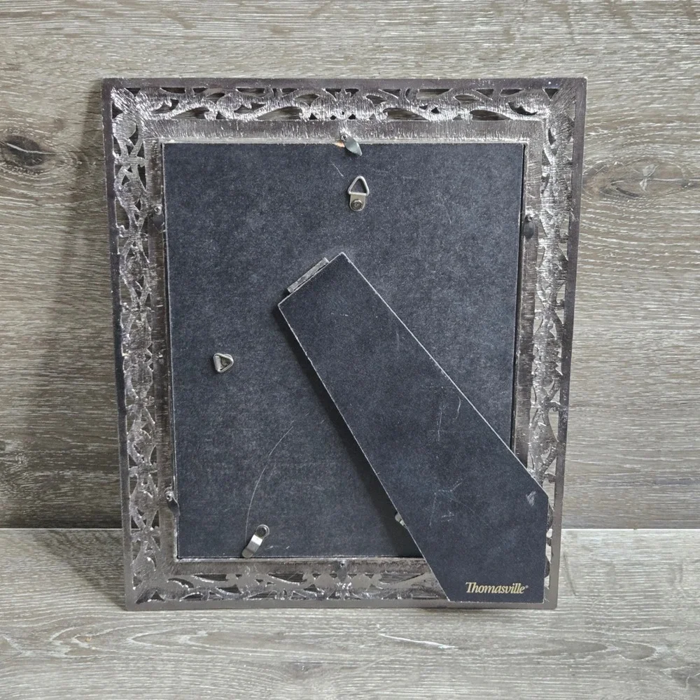 Thomasville Ornate Silver Tone 13x11 Turquoise Pearl Jeweled 10x15‎ Photo Frame